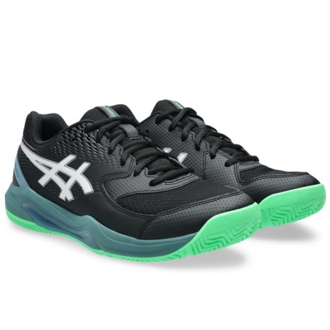 CALZADO ASICS MEN GEL DEDICATE 8 CLAY BLACK VITAL GREEN