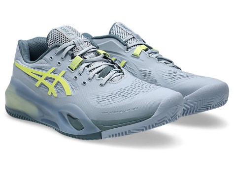 CALZADO ASICS MEN GEL RESOLUTION X CLAY GREY BLUE PISTACHIO